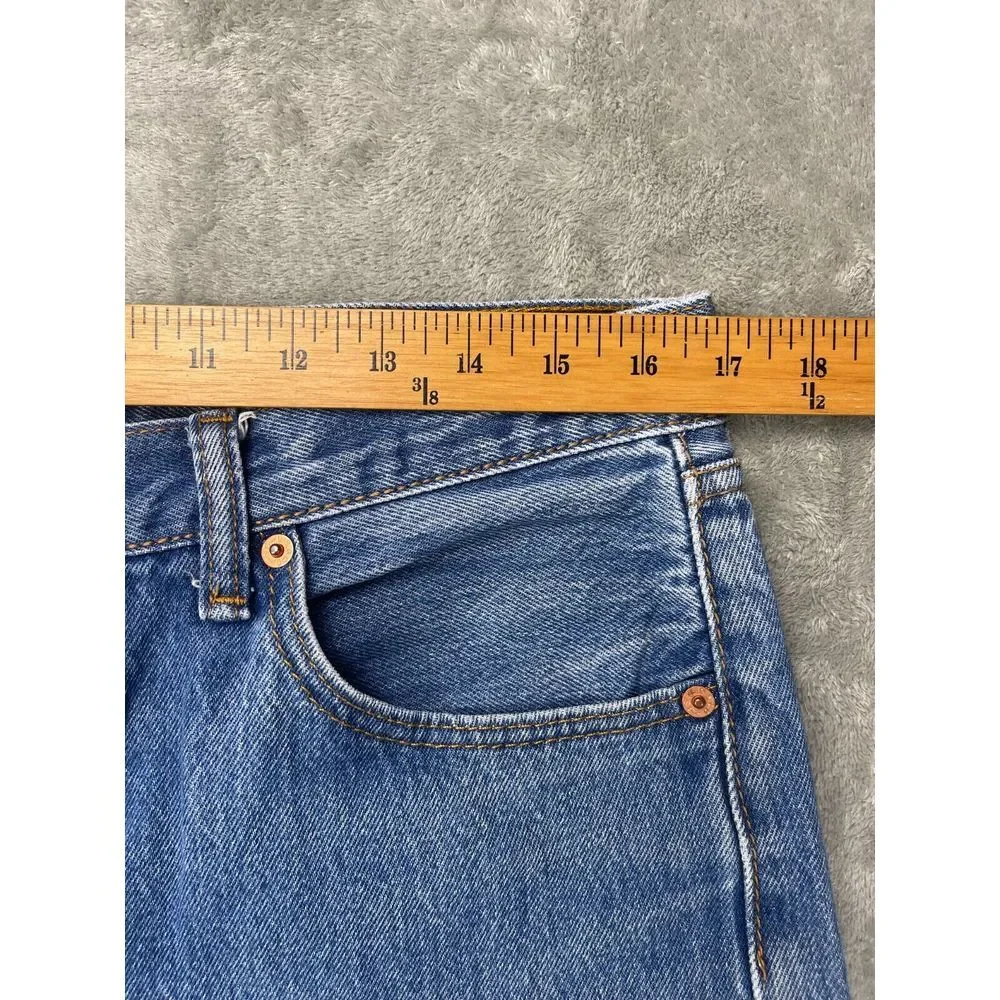 Levi's 501 Button-Fly Straight Fit Blue Denim Jeans Size 36x34 (Actual 34x31)‎